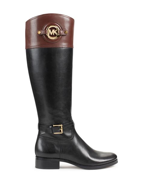 michael kors black riding boots suede|Michael Kors heeled boots.